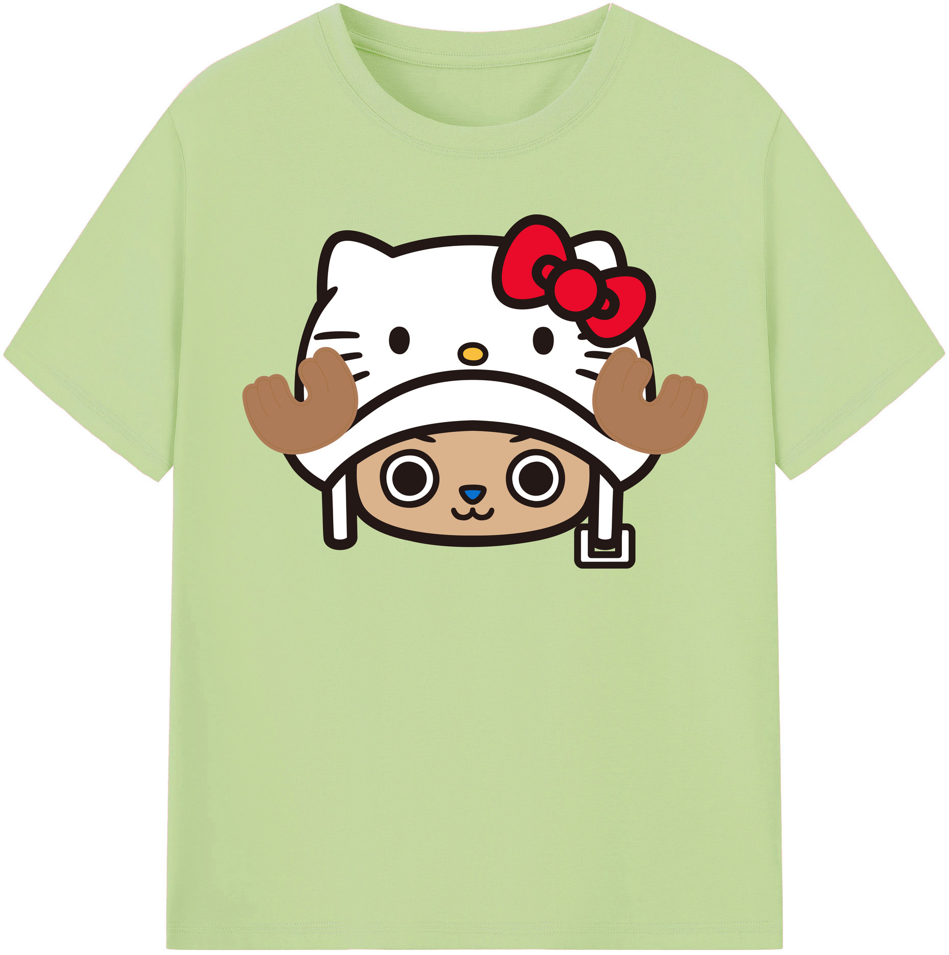 （画像用） Hello Kitty ハローキティ 綿100％半袖Tシャツ（フロントプリント）